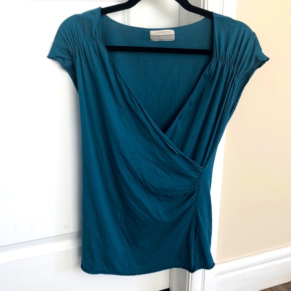 Gathered Ben & Lucia (Anthropologie) Wrap top - Picture 1 of 4